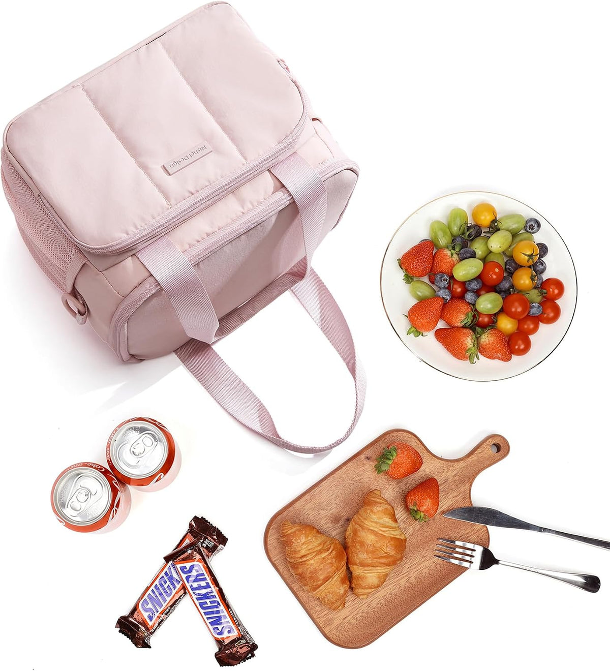 Lunch Bag for Women, Insulated Lunch Box with Adjustable Strap