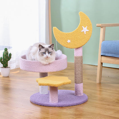 Small Cat Tree, Moon Star Cat Tree 23.5 in for Indoor Activity