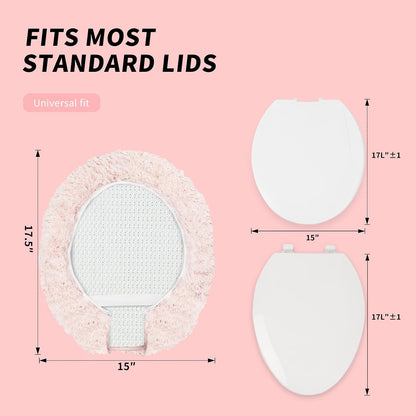 Soft Microfiber Toilet Seat Cover 17.5" x 15" Machine Washable