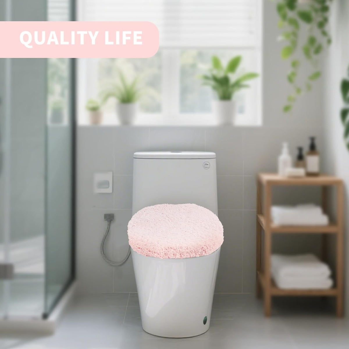 Soft Microfiber Toilet Seat Cover 17.5" x 15" Machine Washable