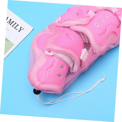 6-Piece Boys and Girls Protective Gear Set Adjustable Knee Pads Pads and Wrist Guards for Cycling and Skateboarding Lightweight Sturdy Pink