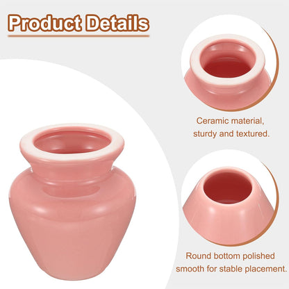 Ceramic Chasen Stand 73mm Matcha Whisk Holder Teas Set Whisks Stand Traditional Matcha Tea Chasen Holder Tea Set Accessories for Tea Tasting, Pink