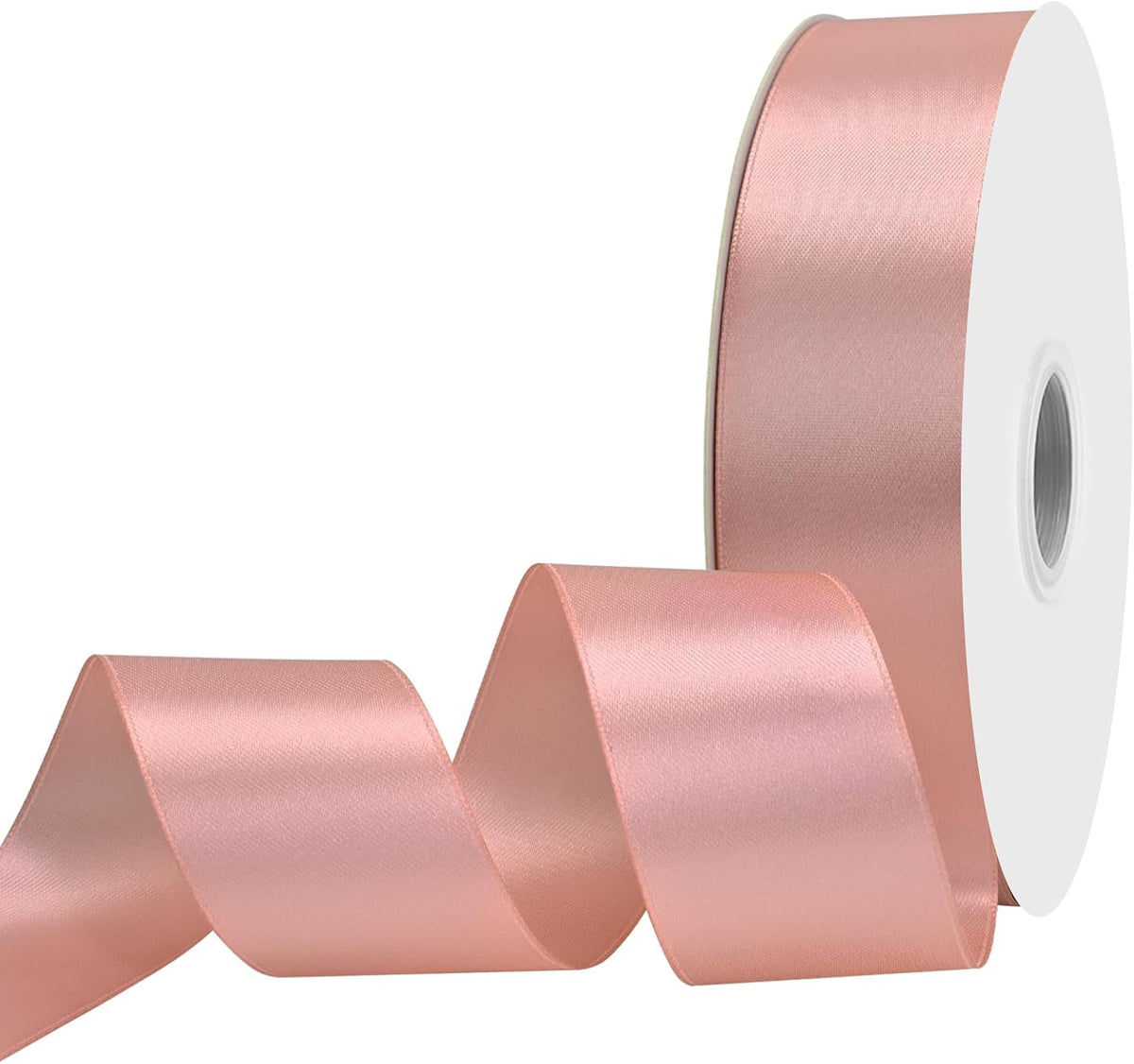 1-1/2 inch Wide 100 Yards Double Face Peach Satin Ribbon Fabric Ribbon for Gift Wrapping Very Suitable for Weddings Decoration Bouquet Balloons Arts Craft Sewing Hair Bow Invitation