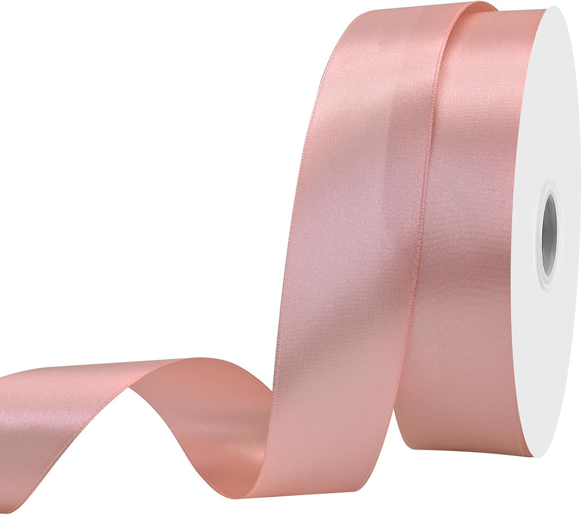 1-1/2 inch Wide 100 Yards Double Face Peach Satin Ribbon Fabric Ribbon for Gift Wrapping Very Suitable for Weddings Decoration Bouquet Balloons Arts Craft Sewing Hair Bow Invitation
