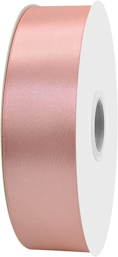 1-1/2 inch Wide 100 Yards Double Face Peach Satin Ribbon Fabric Ribbon for Gift Wrapping Very Suitable for Weddings Decoration Bouquet Balloons Arts Craft Sewing Hair Bow Invitation