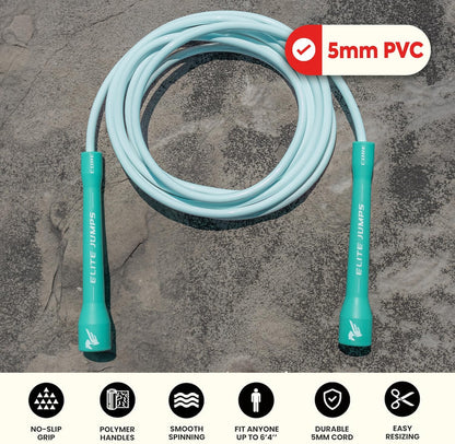 Elite Jumps Core 5mm, PVC Adjustable Skipping Rope