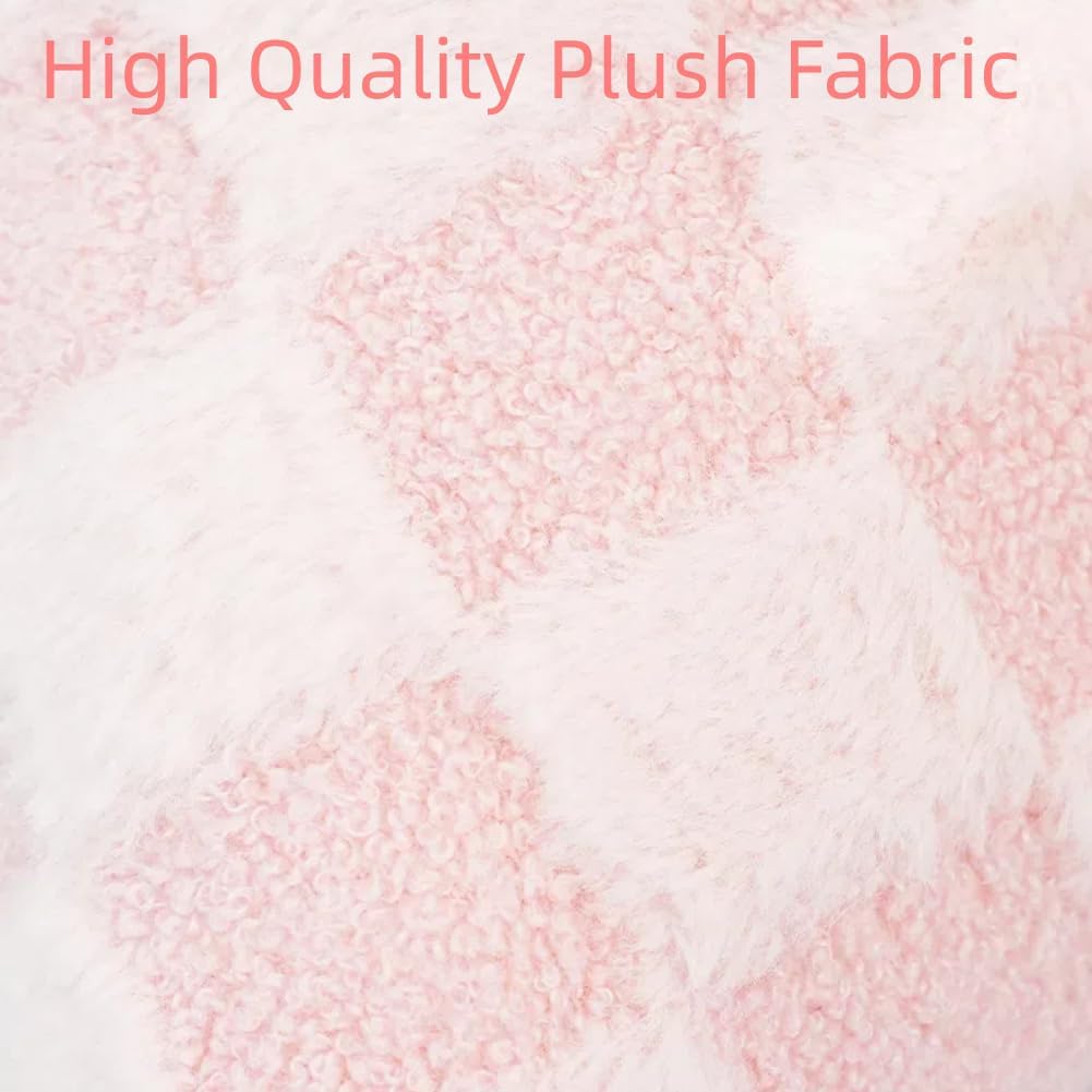 2 Pcs Pink Bow Pillow Big Bow Shaped Cushion Plush Car Lumbar Pillow Aesthetic Home Decor Throw Pillows for Room Bed Sofa Couch Decor