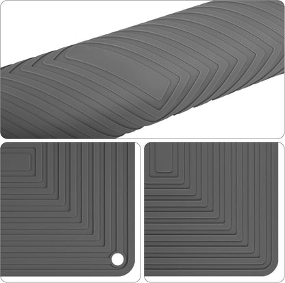 Silicone Trivets for Hot Dishes Pots and Pans, Hot Pads for Kitchen, Round Silicone Pot Holders, Heat Resistant Mat for Quartz Countertops, Multi-Purpose Trivet Mat Set 2 Pink