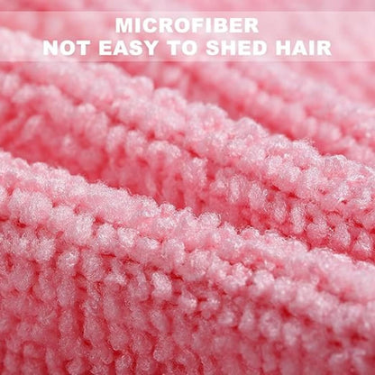 Microfiber Cleaning Cloths, Reusable Cleaning Towels in Box, Microfiber Lint Free Multi-Purpose Towel, Pink, 7.9''x7.9'' (20 Pieces)