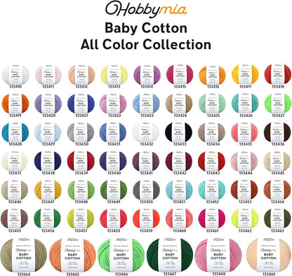 Baby Cotton Yarn – Sport Weight - 50g/180yds (Light Pink, 1 Ball)