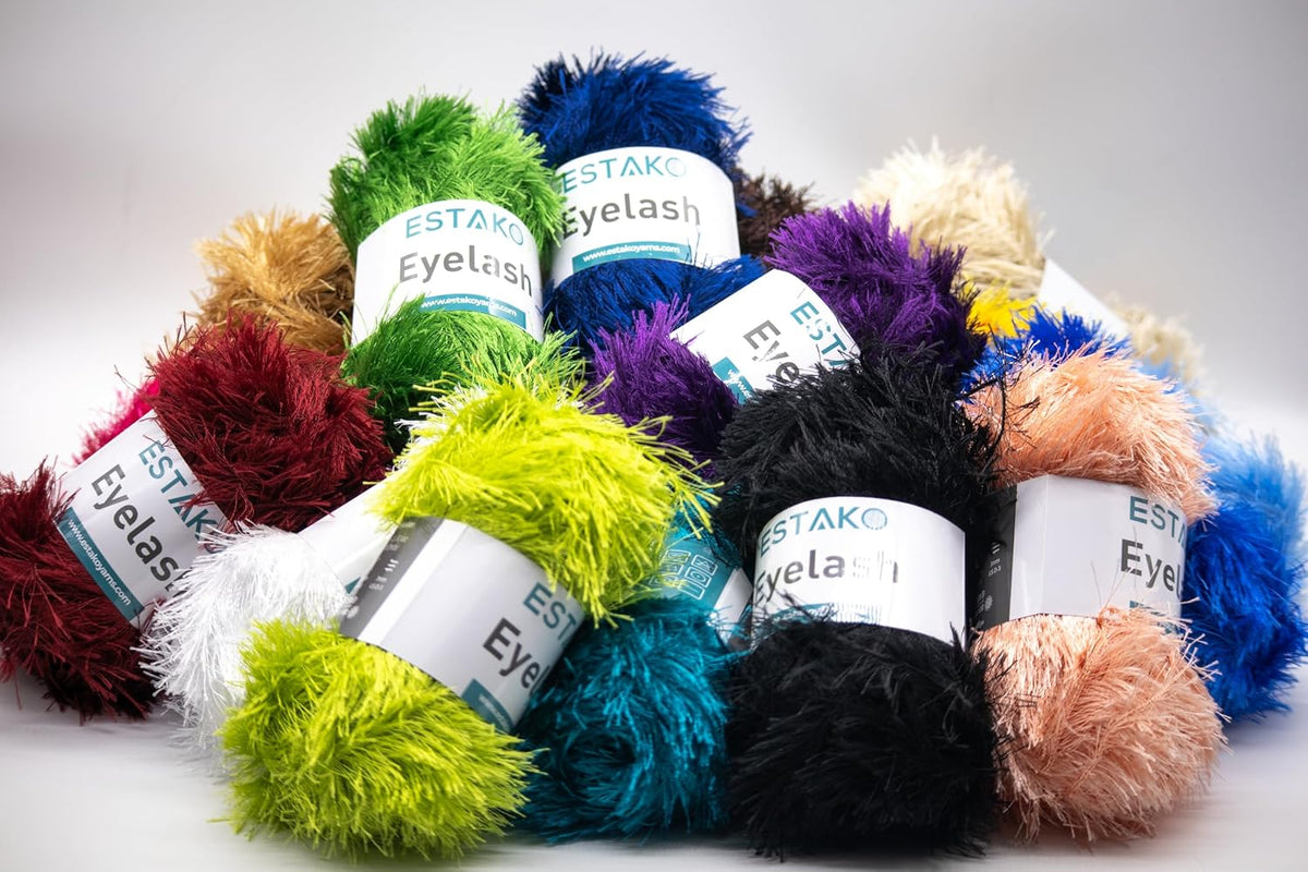 Eyelash Yarn, Soft Fuzzy Faux Fur for Crochet and Knitting, Pink