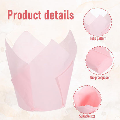 Pink Cupcake Liner 100pcs Tulip Muffin Liner Muffin Liner Holder