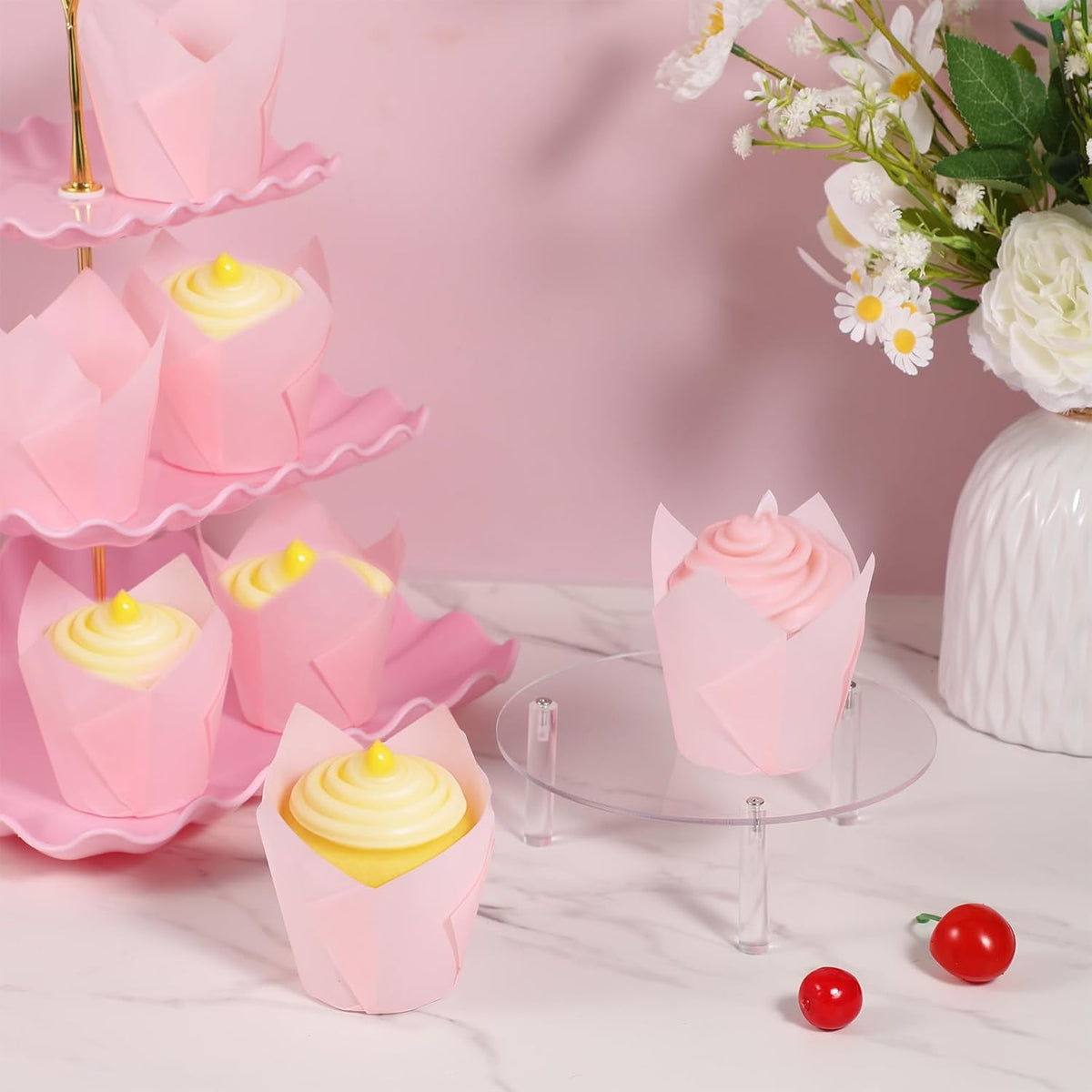 Pink Cupcake Liner 100pcs Tulip Muffin Liner Muffin Liner Holder