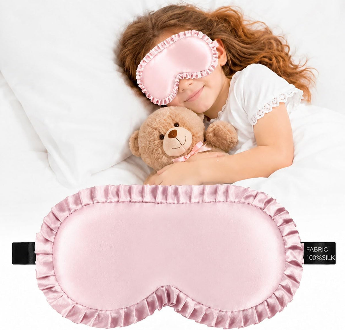 Kids Sleep Mask, Mulberry Silk Eye Mask with 100% Silk on Both Sides
