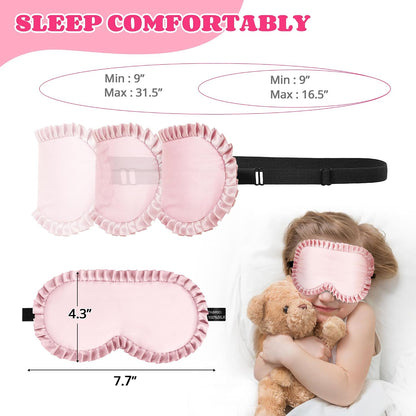 Kids Sleep Mask, Mulberry Silk Eye Mask with 100% Silk on Both Sides