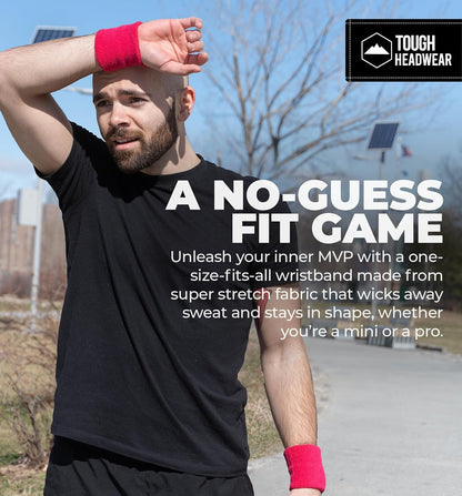Sports Sweatbands - Arm Bands for Wrists, Sweat Absorption for Men & Women