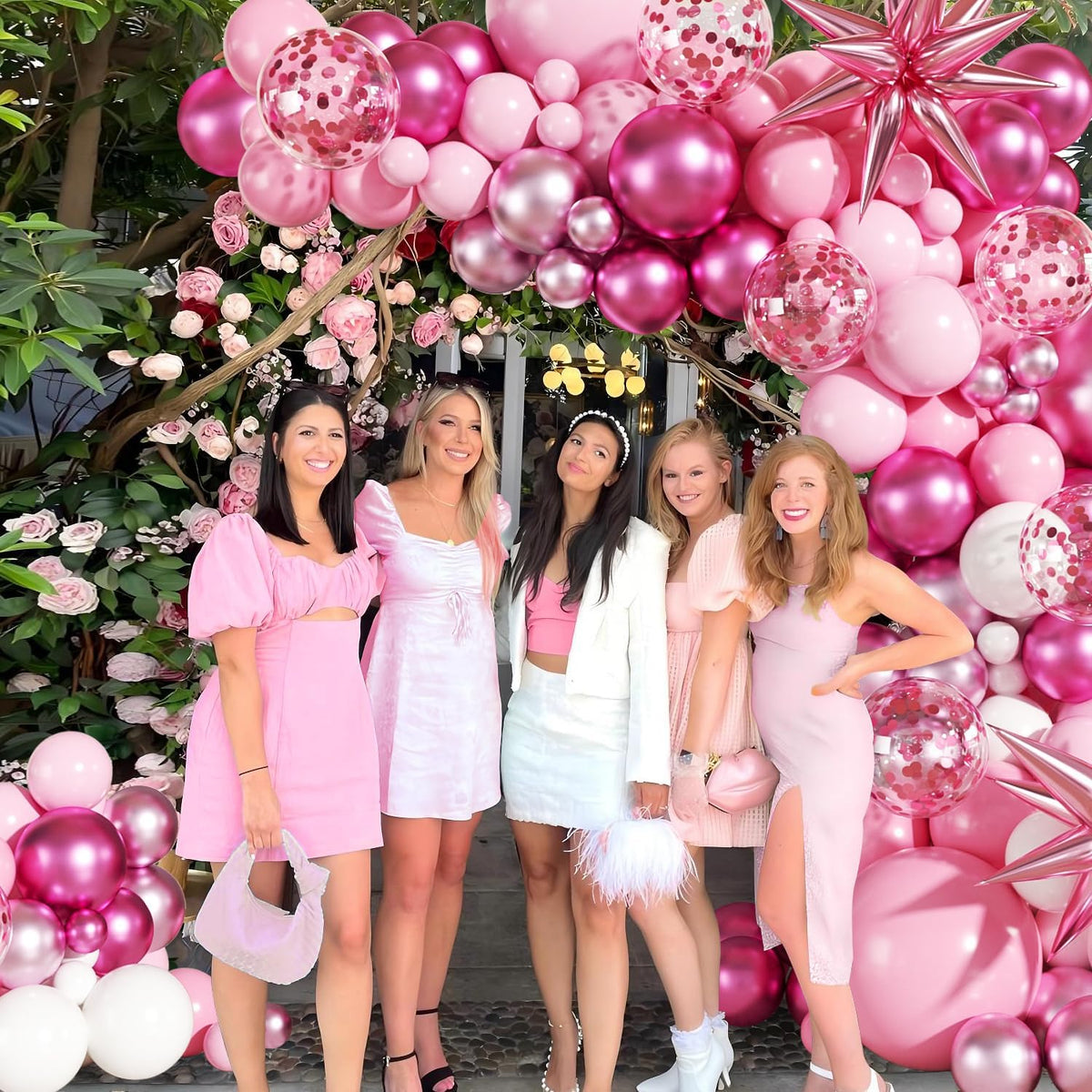 Pink Balloon Garland Arch Kit for Birthday Decorations