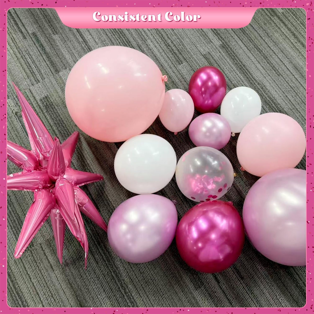 Pink Balloon Garland Arch Kit for Birthday Decorations