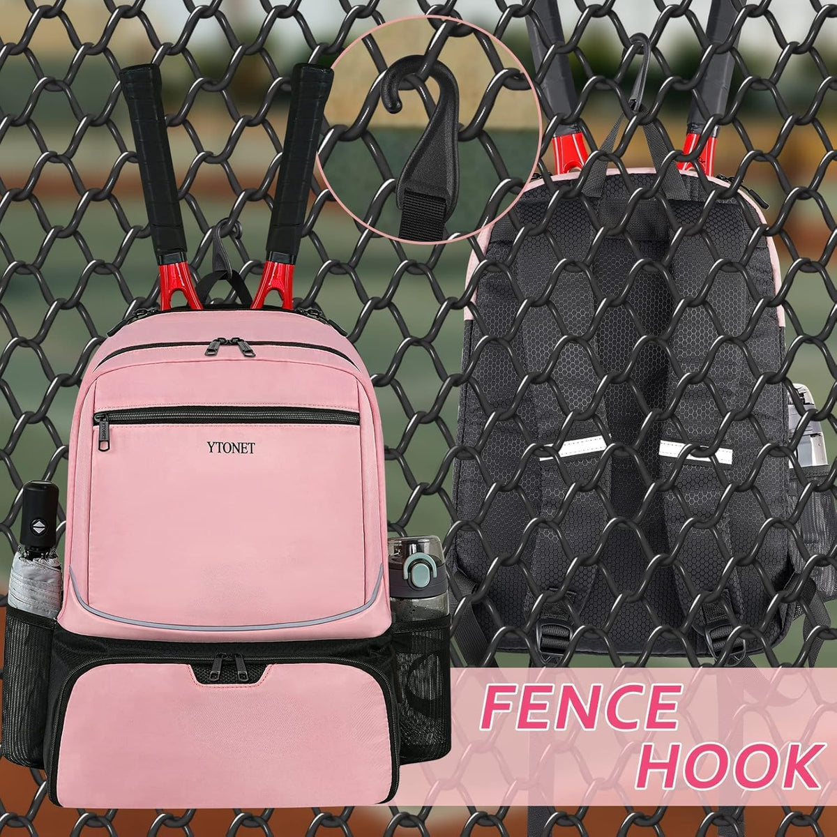 Tennis Bag Tennis Backpack for Women Men 2 Rackets