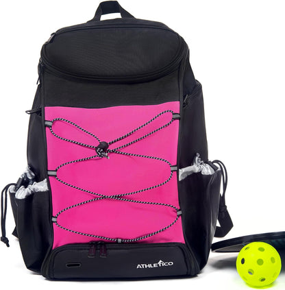 35L Pickleball Backpack - Pickleball Bags for Men or Women Includes Pickleball Ball Holder