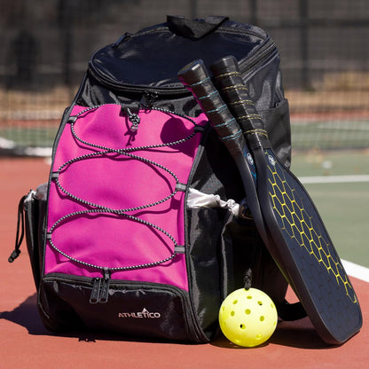 35L Pickleball Backpack - Pickleball Bags for Men or Women Includes Pickleball Ball Holder