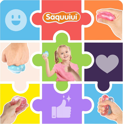 2-Pack Stress Squish Cube Set, Quiet Fidget Toy for Anxiety Relief