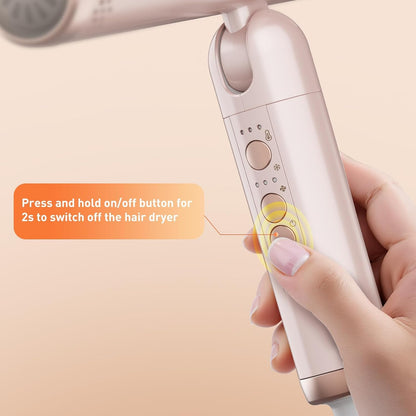 Travel Hair Dryer Dual Voltage, 120000RPM BLDC Fast Drying Blow Dryer