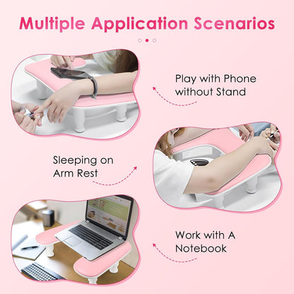 LIONVISON Arm Rest for Nails Tech: U-shaped Adjustable Nail Armrest