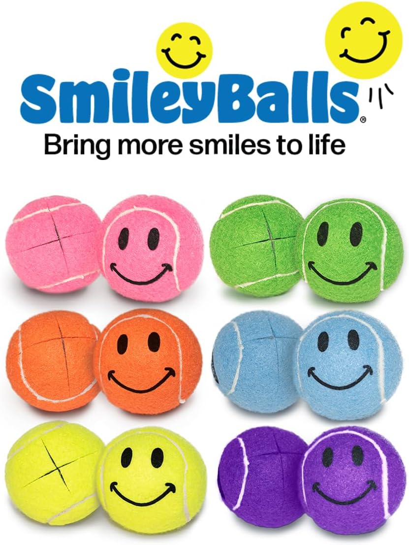 Smileyballs Pre-Cut Walker Tennis Ball Glides - 1 Pair (Pink)