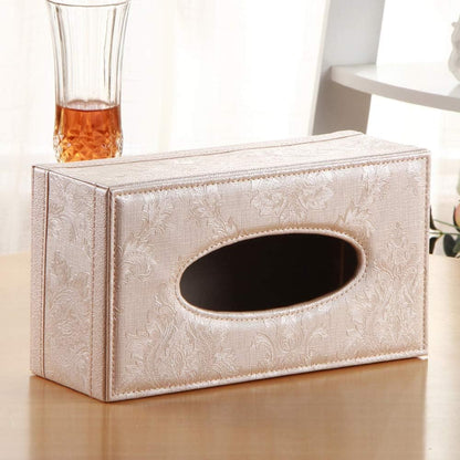 Tissue Box Cover,PU Leather Tissue Holder,Magnetic Bottom Plate,Napkin Carton Holder,Pumping Box,Suitable for Home and Office(Pink)