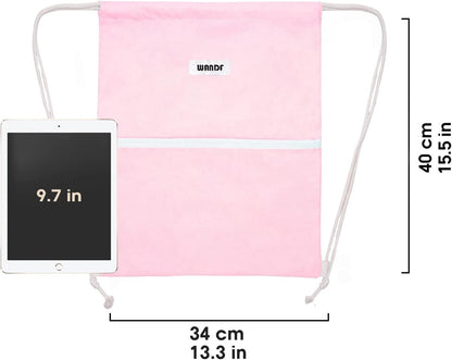 Drawstring Backpack, Gym Sackpack for Sports (Light Pink)