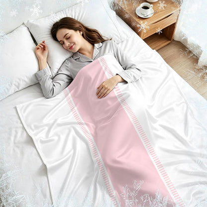 Cooling Blanket 40"x60", Pink Stripe Summer Cooling Blanket Breathable Lightweight Ice Blankets Solid Color Minimalist Style Blankets for Night Sweats