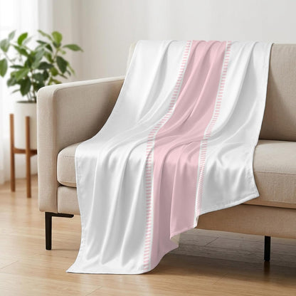 Cooling Blanket 40"x60", Pink Stripe Summer Cooling Blanket Breathable Lightweight Ice Blankets Solid Color Minimalist Style Blankets for Night Sweats