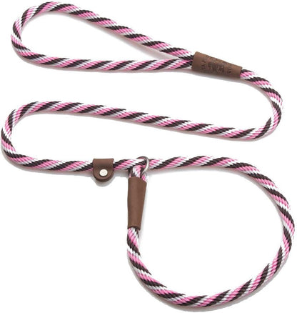 Slip Leash - Dog Lead and Collar Combo - Made in The USA - Pink Chocolate, 3/8 in x 6 ft - for Small/Medium Breeds
