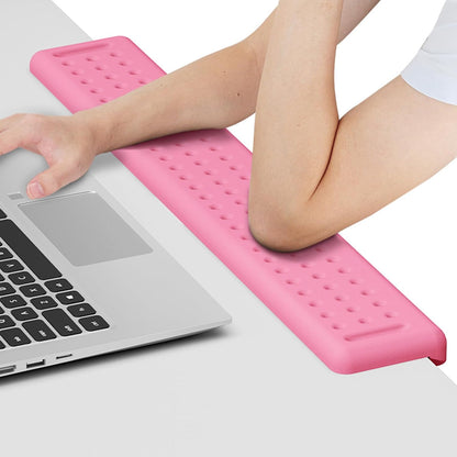 L-Shaped Desk Long Wrist Rest Elbow 60CM, Pink Arm Rest for Desk