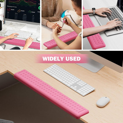 L-Shaped Desk Long Wrist Rest Elbow 60CM, Pink Arm Rest for Desk