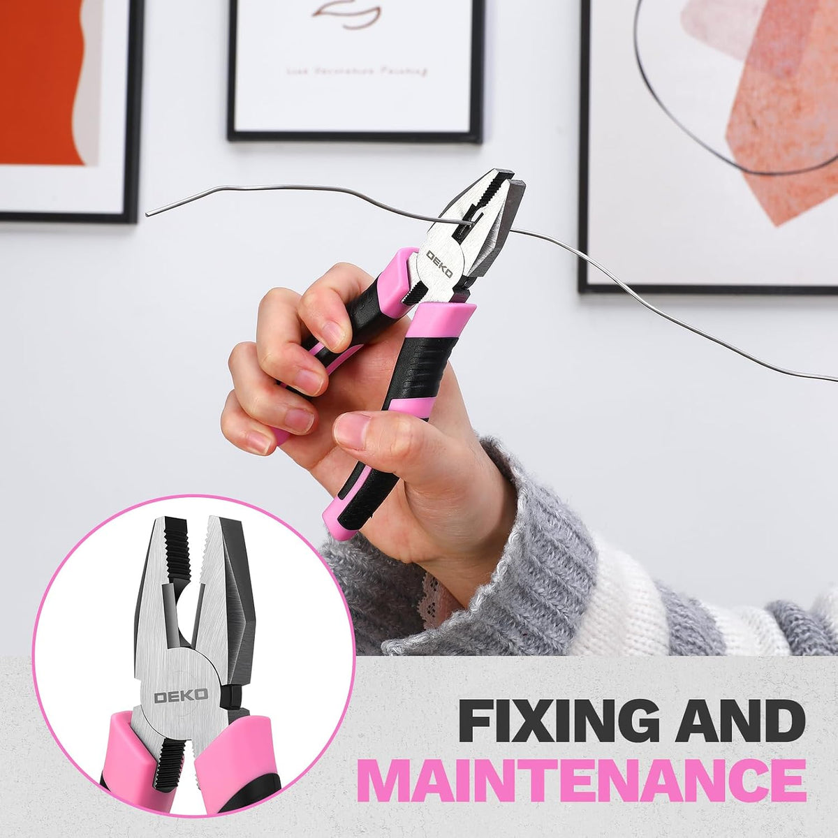 94 Piece Pink Tool Set, Household DIY Tool Kit for Women with Storage Toolbox, Small Basic Hand Tool Box Set for Home Repair, DIY, Apartment, Office