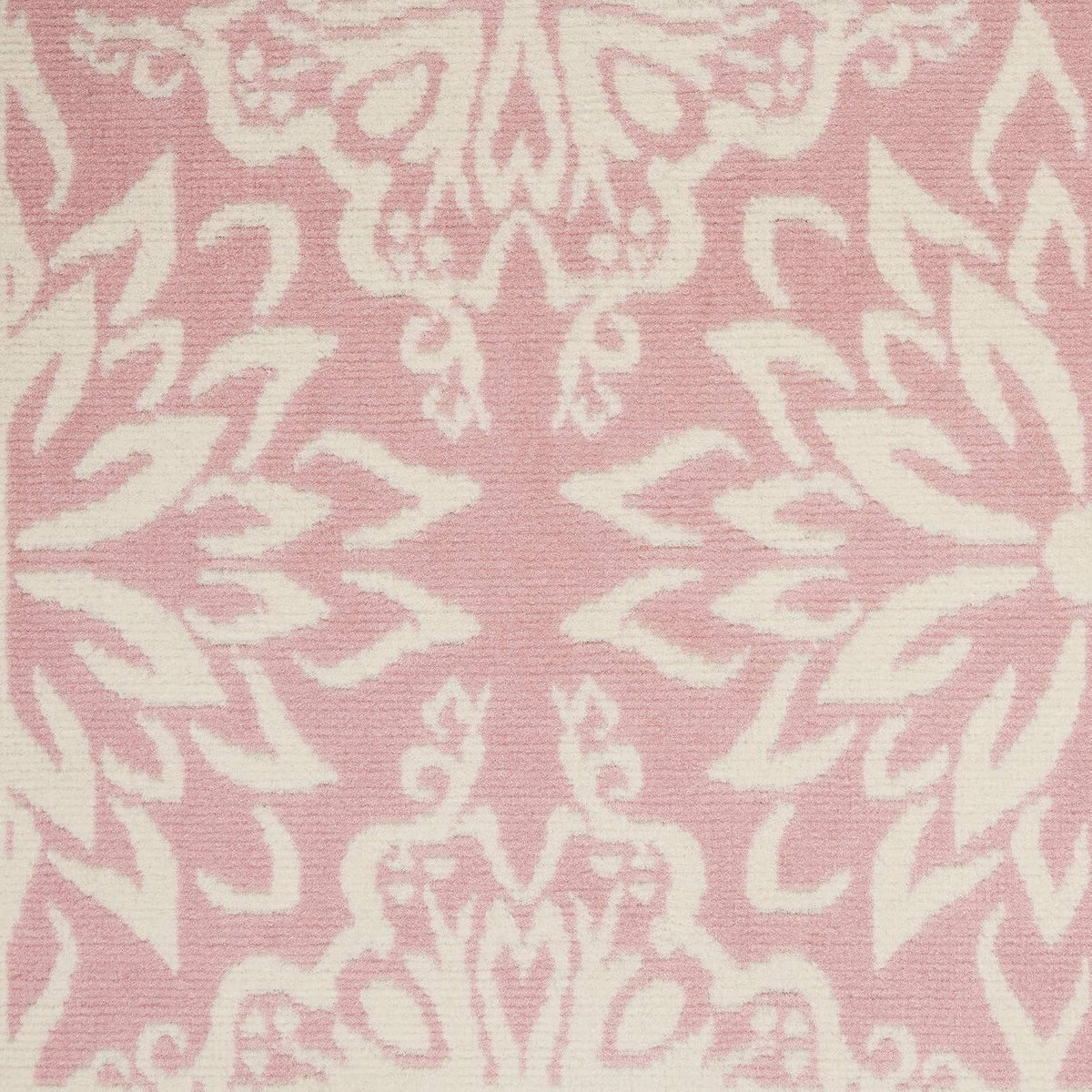 Jubilant Floral Ivory/Pink 4' x 6' Area-Rug, Easy-Cleaning, Non Shedding, Bed Room, Living Room, Dining Room, Kitchen (4x6)