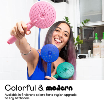 ! - Handheld Showerhead, High Pressure Performance, Pink