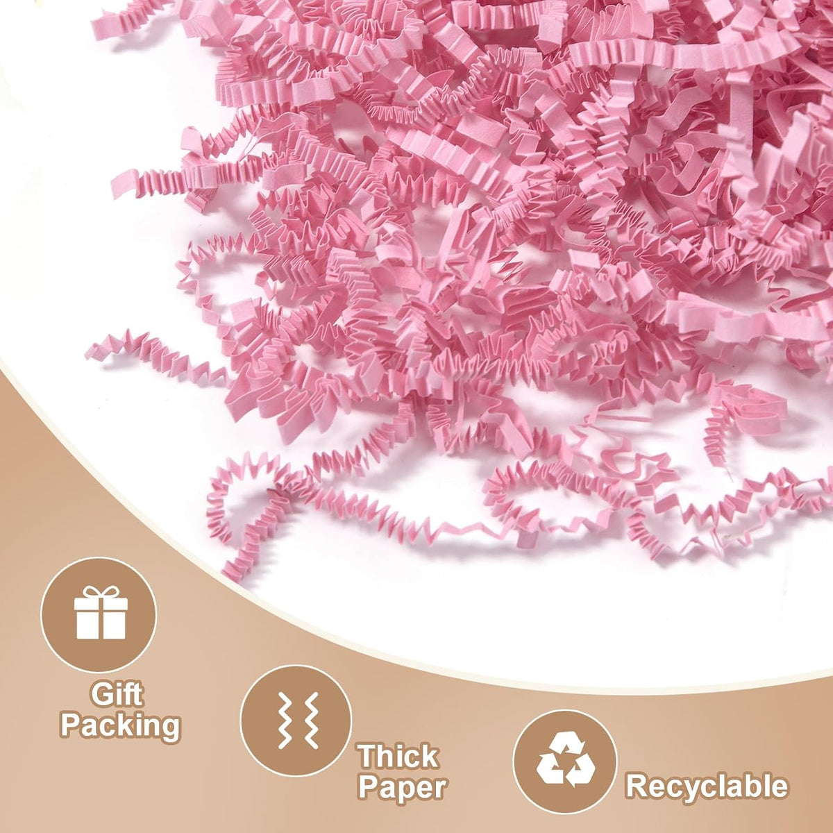 1 LB Crinkle Cut Paper Shred Pink Shredded Paper For Gift Box