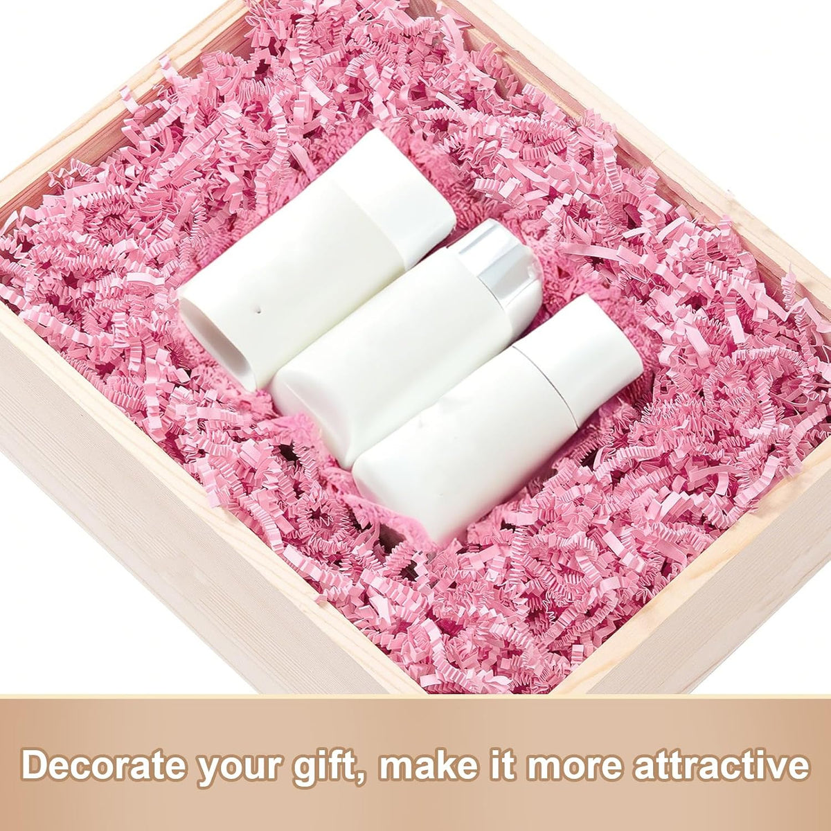 1 LB Crinkle Cut Paper Shred Pink Shredded Paper For Gift Box