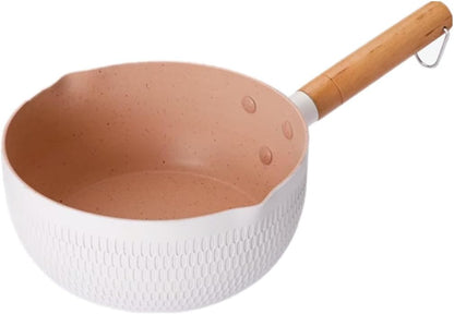 Sauce pan with Lid, 2.5 Quart Nonstick Small Pot, Induction Compatible Aluminum Cooking Pot for Milk, Soup, Pasta, Egg, Rice (pink)