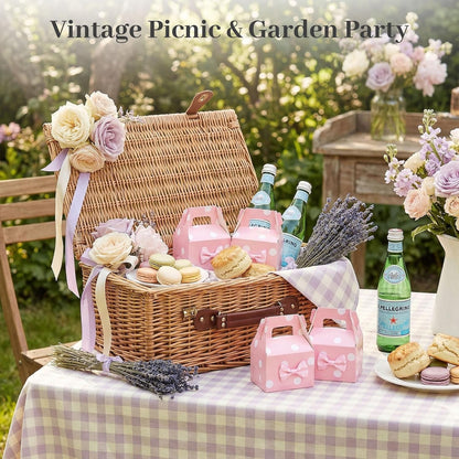 30PCS Party Favor Boxes, 2.8 × 2 × 4 inches Little Polka Dot Favor Boxes Small Pink Candy bags for Kids Candy Birthday Party