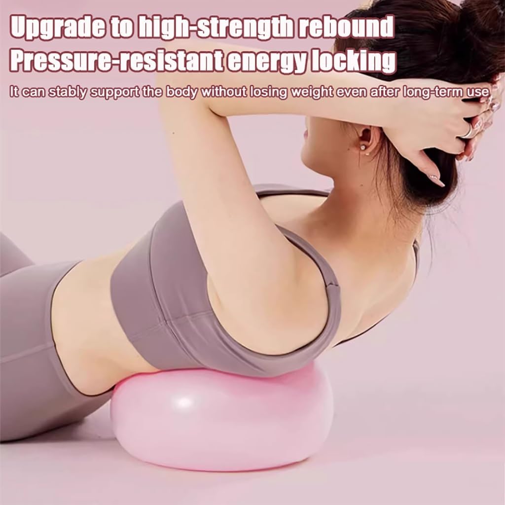 Mini Yoga Ball for Exercise,Small Anti Slip Heavy Duty Gym Ball for Fitness,Birthing,Pregnancy,Balance & Core Workout-Pink
