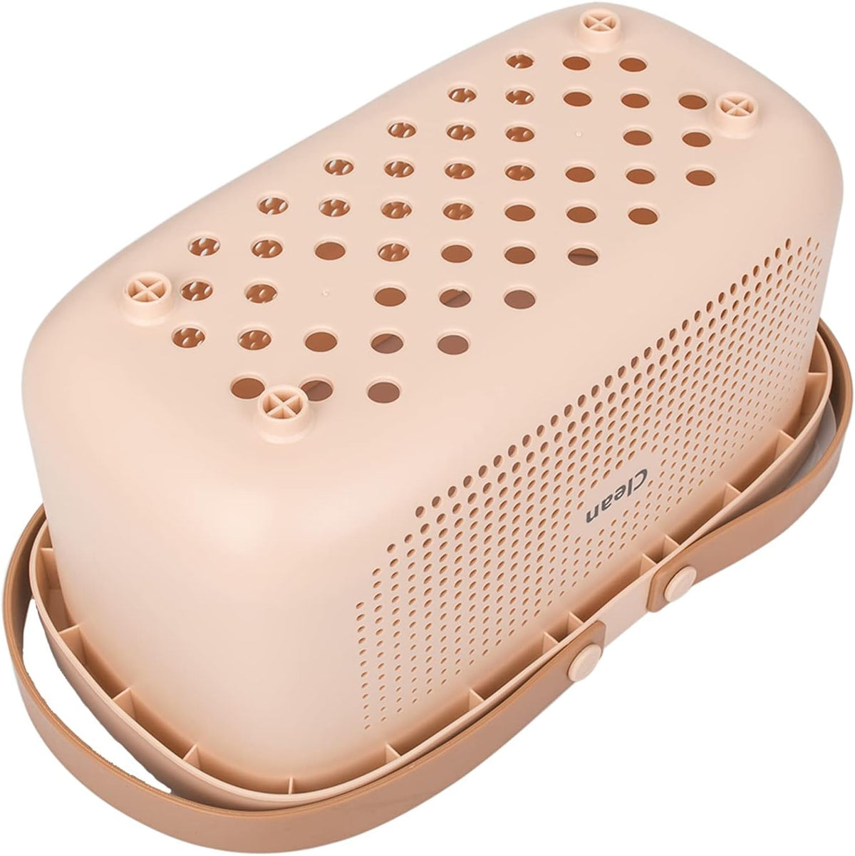 Plastic Storage Basket with Handle Portable Shower Caddy Tote Organizer Basket Bin for Bathroom Kitchen Dorm Room Bedroom, Pink