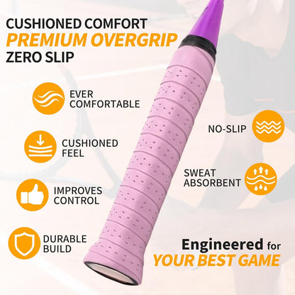 2 Pcs Tennis Racket Grip Tape, Badminton Grip Tape, Anti-Slip, Absorbent, Breathable Racket Overgrip Tape