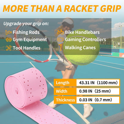 2 Pcs Tennis Racket Grip Tape, Badminton Grip Tape, Anti-Slip, Absorbent, Breathable Racket Overgrip Tape