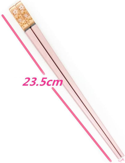 10Pairs Fiberglass Reusable Chopsticks, Non-Slip Teal Pink