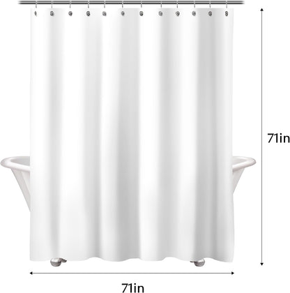 Design Watercolor Painting with Macaron Pink and Blue Fabric Shower Curtain, Gouache Style Bathroom Decoration Curtains, Machine Washable