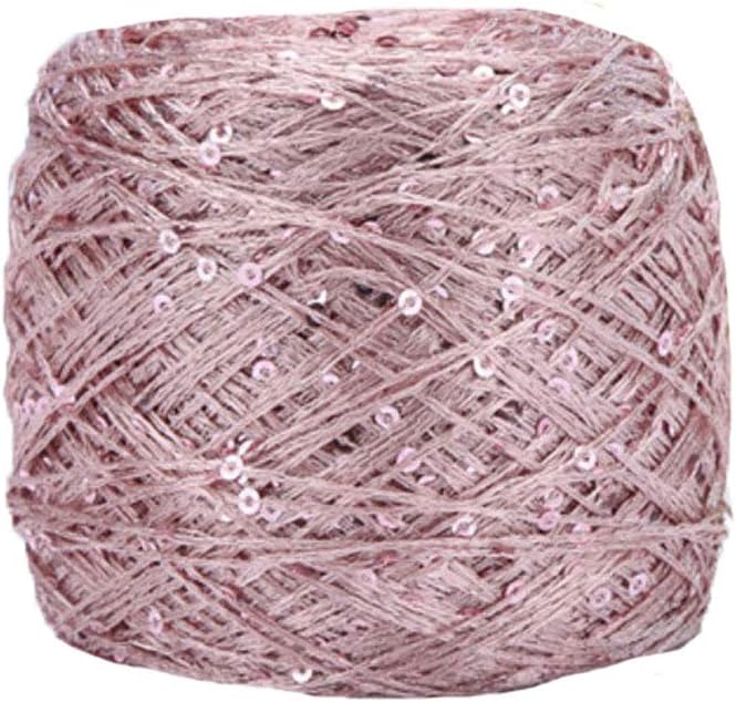 Dark Pink Sequin Yarn, Sparkle Sequin Thread, Fantasy Art Yarn, 100g